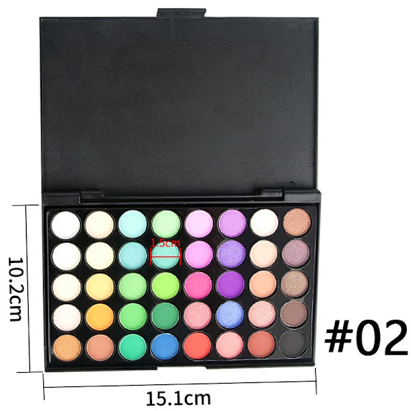 40 farve mat øjenskygge palette glitter øjen skygge vandtæt langtidsholdbar makeup