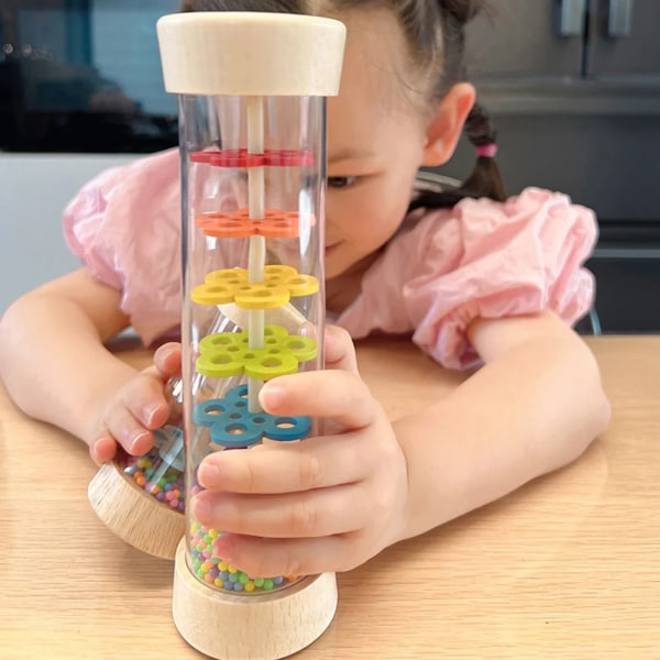 Rain Stick Lelu Lasten Sensorinen Kehittelevä Rytmi Shaker Rainmaker sylinteri