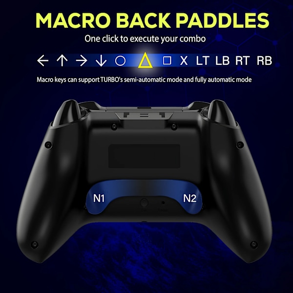 Trådlös kontroller för PS4 PS3 PS2 IOS Android PC Hall Effect 9-color LED lights Vibration effekt PS4 Gamepad