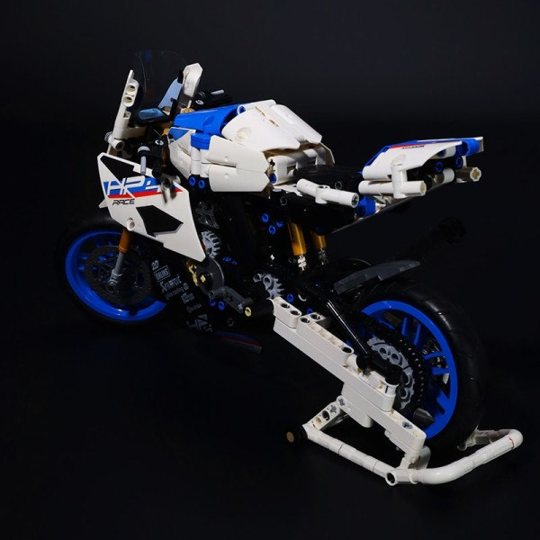Byggnad Klossar Motorcykel Kits Set Modell Klossar Set City Racing Motorcykel Fordon Brick Leksaker