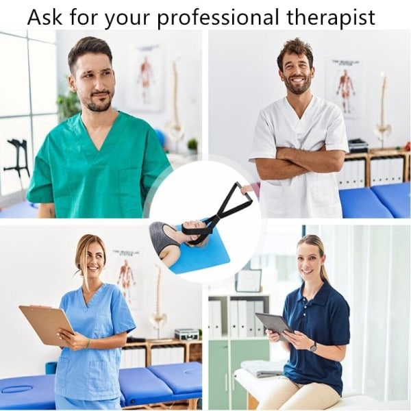Y-formad Uppdaterad Järn Rör Hals Cervical Traction Bälte Terapi Stretching Dekompression Spinal Korrektion Brace Band