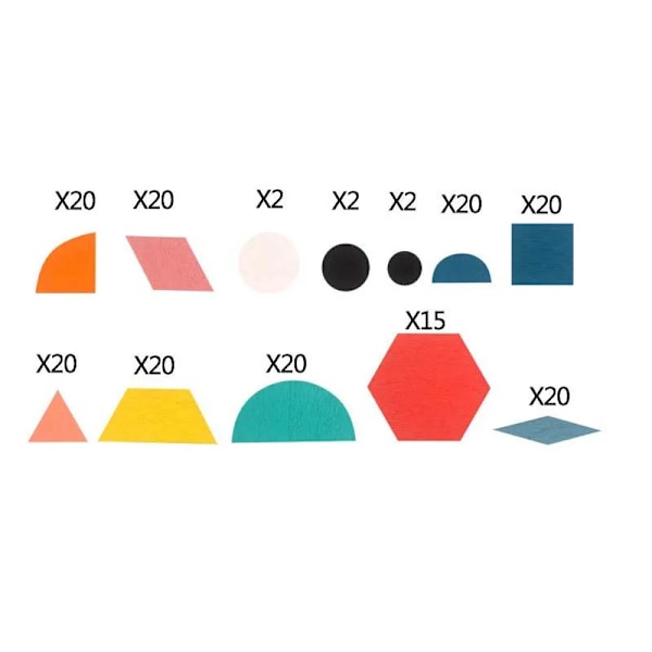 180 bitar Montessori Barn Trä 3D Geometrisk Form Pussel Pussel Tavla Set Baby Tidig Utbildning Leksaker för Barn