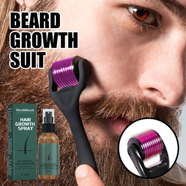 30ml Skägg Growth Oil Roller Set Beard Growth Kit Män's Beard Growth Essence