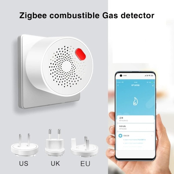 Wifi Natur Gas Sensor Brændbart Husstand Smart LPG Gas Alarm Detektor Lækage Sensor