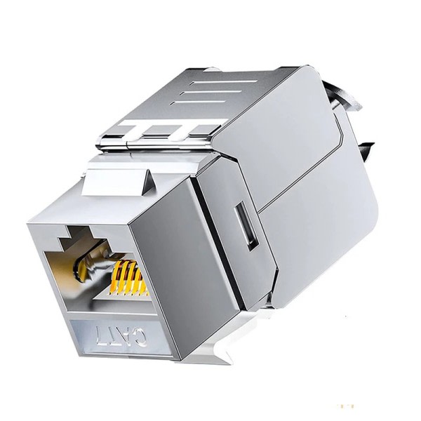 Suojattu CAT8 Cat7 Cat6a Keystone Jack RJ45 Tool-Less Tyyppi sinkki seos moduuli sovitin liitin