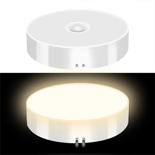 PIR Motion Sensor LED Natt Lys USB Oppladbar Natt Lampe