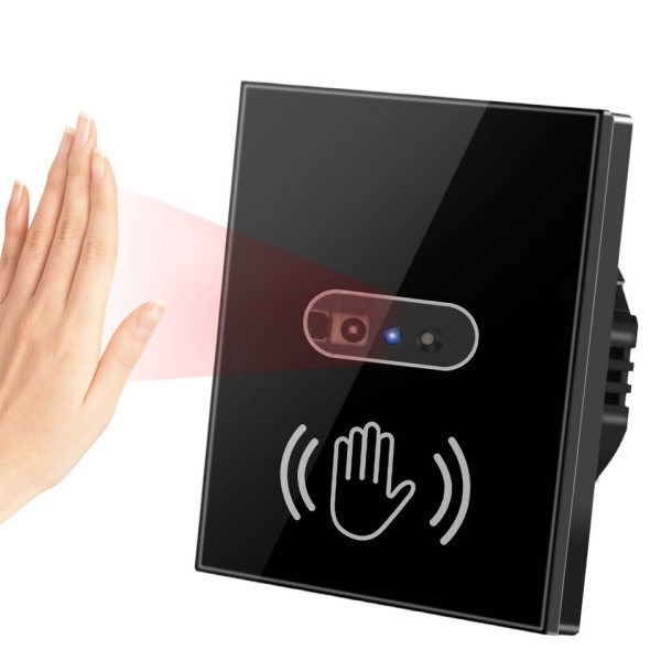 Vägg Smart Ljus Switch IR Sensor Glas Skärm Panel