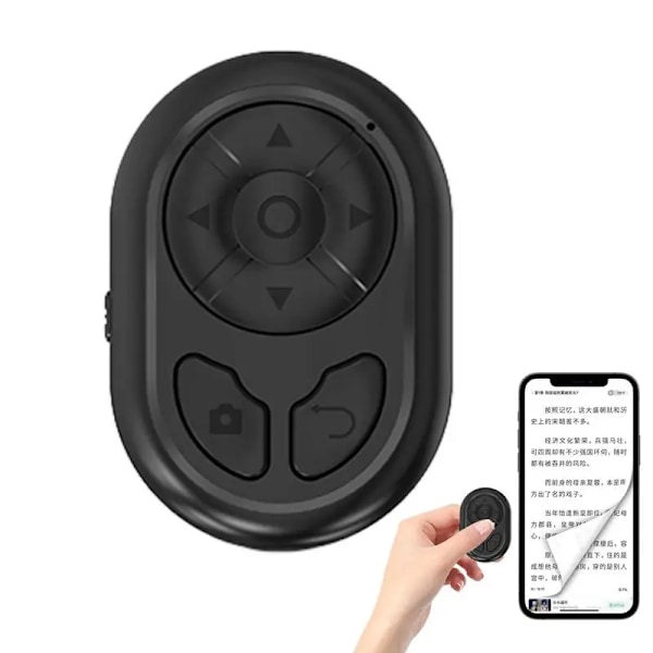 Fjärrkontroll med Page Turner för TIK Tok iPad Kindle Bluetooth Remote Clicker för Foton Videor För Smartphones Surfplattor