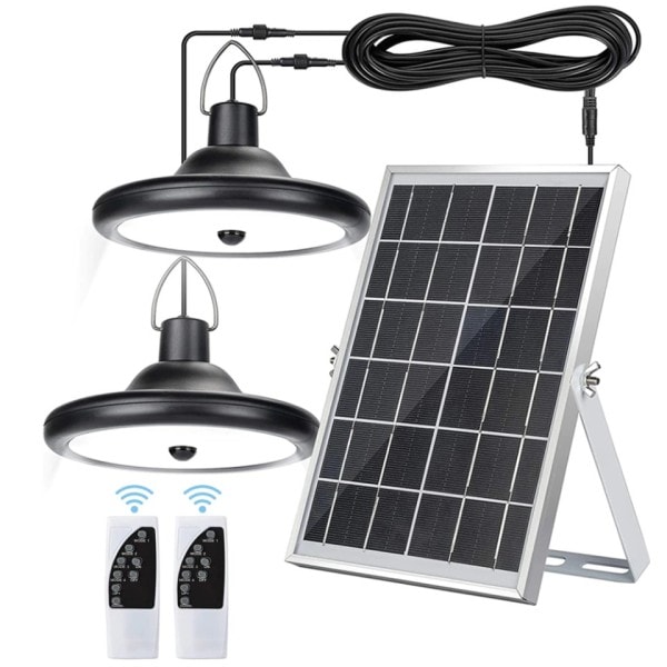 Kaksoispää aurinkoenergia riippuvainen valo vedenpitävä suuri kapasiteetti ulko / sisä aurinko lamppu