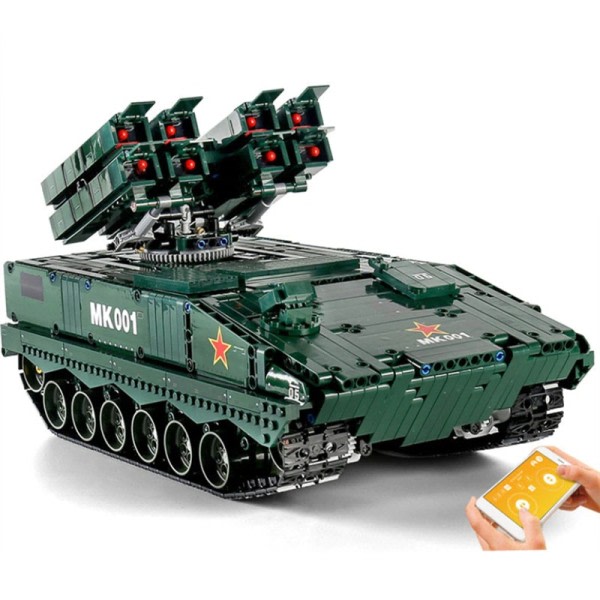 RC missil tank modell byggnad block teknisk fjärrkontroll fordon tegelstenar leksaker