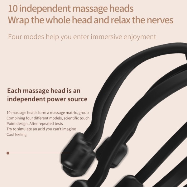 Elektrisk Hode Massager Blekksprut Hodebunn Massasje Bluetooth Musikk Vibrasjon Hode Scratcher For Slapp av & Stress Lettelse