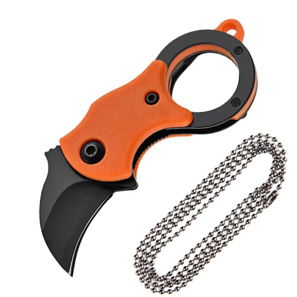 Mini  Nøkkelring lomme kniv rustfritt stål camping liten mini bærbar kniv skreller