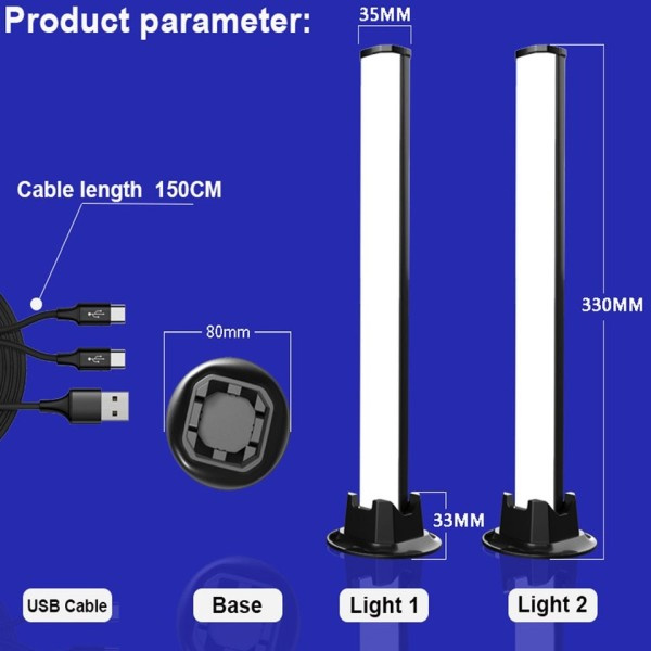 Smart RGB Symfoni Lyd Kontrol LED Lys Musik Rhythm Ambient Pickup Lampe Med App Kontrol