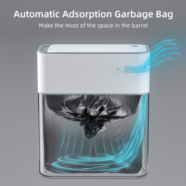 Smart badrum soptunna automatisk påsar elektronisk soptunna vit beröringsfri smal smart sensor sopor bin