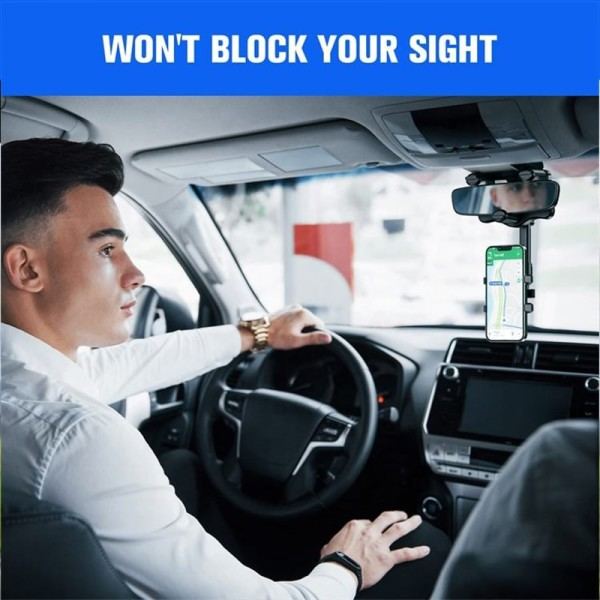 Universal Clip Kiertyvä ja Sisäänvedettävä Auto Puhelin Teline Taustakuva Peili Ajo tallennin Kiinnike GPS matkapuhelin puhelin tuki