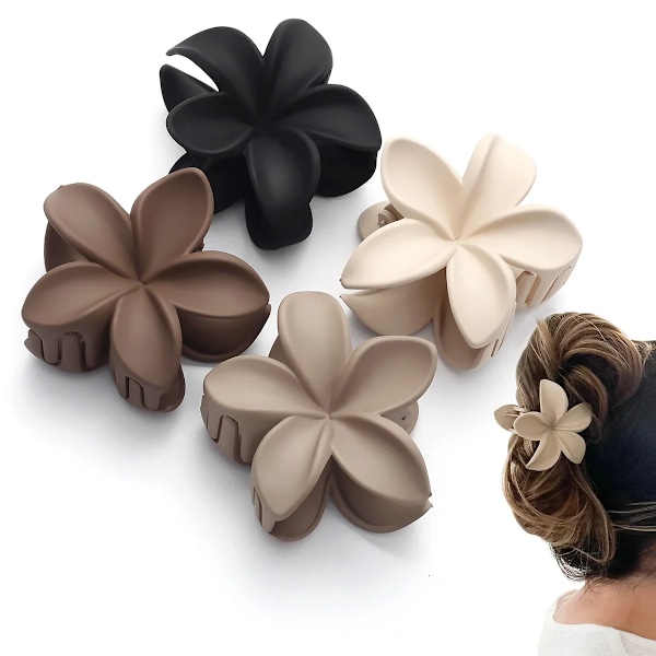 4 stykker  Frosted Æg Blomster Scrunchies Holiday Side Scrunchies Hår Clips