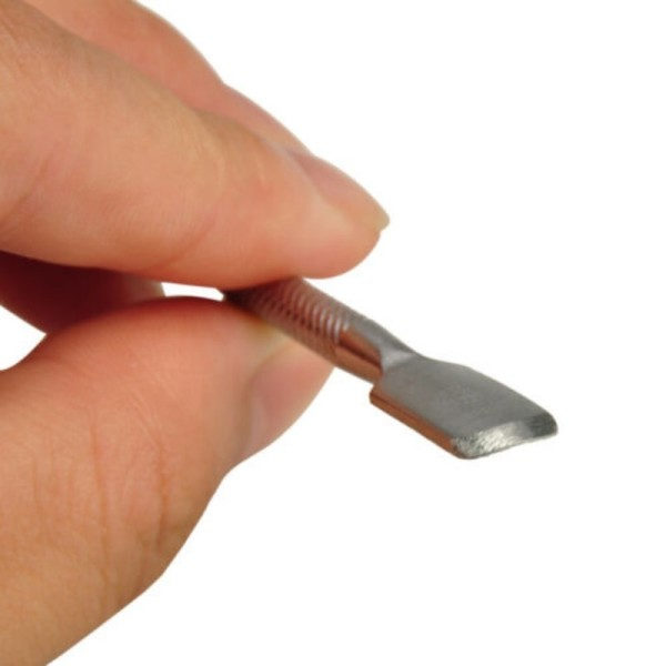 Double Ended Cuticle Pushers Remover Rostfritt Stål Nagellack Scraper Cleaner Nail Art
