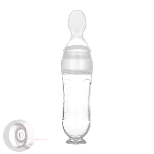 90ML Sikker Nyfødt Baby Madring Flaske Småbørn Silicone Squeeze Madring ske Mælk Flaske Baby Træning Foder Mad tilskud