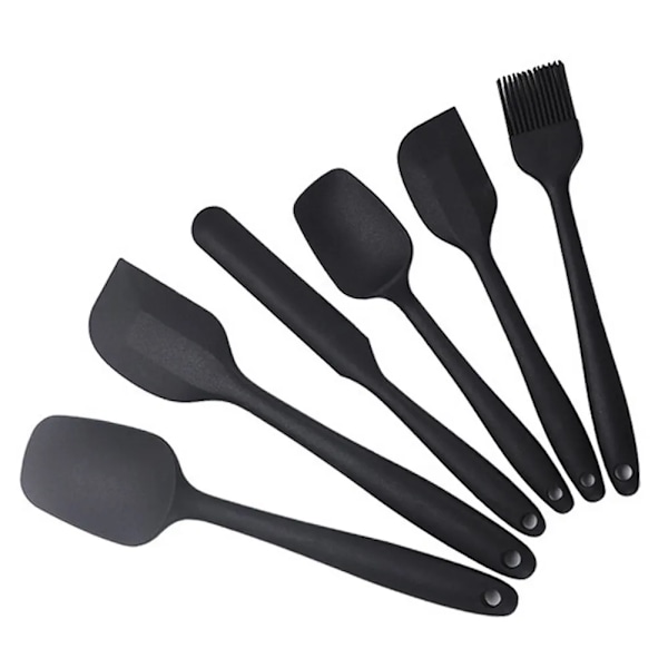 6 bitar Silicon Spatula Set Mat Grad Non Stick Värmebeständig Spatulas Turner