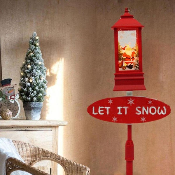 Julenissen Jule Tre Snømann Gate Lampe Dekor Ornamenter Snø lys
