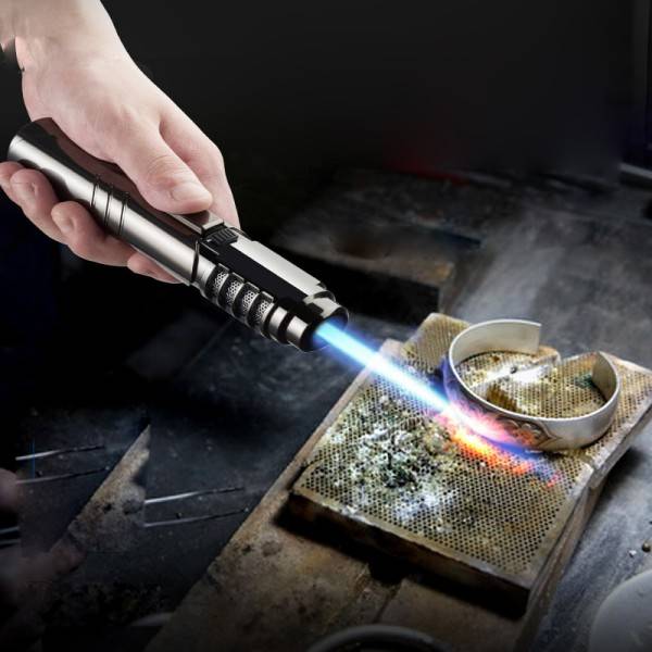 Stor flamme spray pistol blå flamme svejsning pistol udendørs camping BBQ tænding værktøj