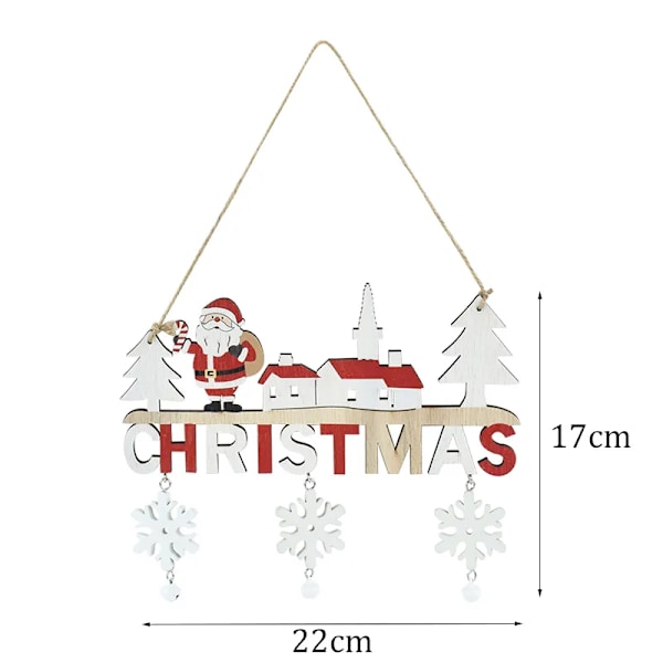 Trä Jul Hänge Dörr Hängande Ornament För Hem Vägg Jul Träd Dekor