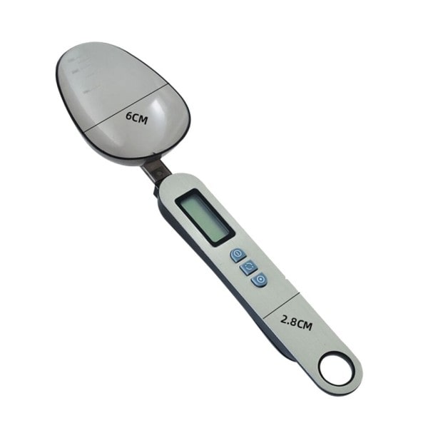 25 cm LCD Digital Kök Våg med Två skedar Huvud Mätning Mat Mjöl Digital sked