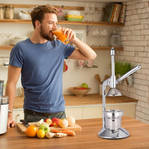 Hand Press Juicer Maskin Professionell Citrus Juicer Hand Press Citrus Squeezer Machine Rostfritt Stål Citron Juicer