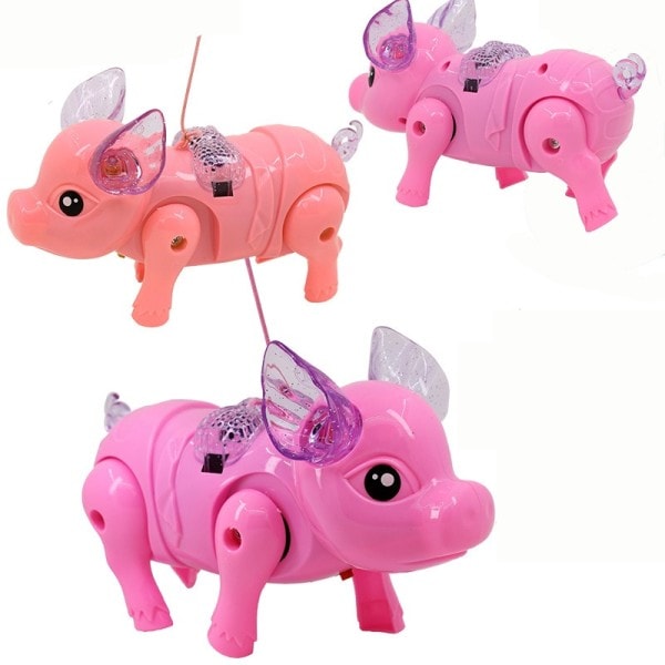 Morsom Elektrisk Piglet Musikk Walking Pig Action Figur Leker