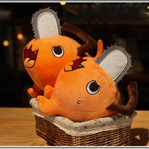 Anime Pochita Kedjesåg Man Plysch Docka Pochita Cosplay Tecknad film 25CM Plysch Leksak Ryggsäck Nyckelring Hänge