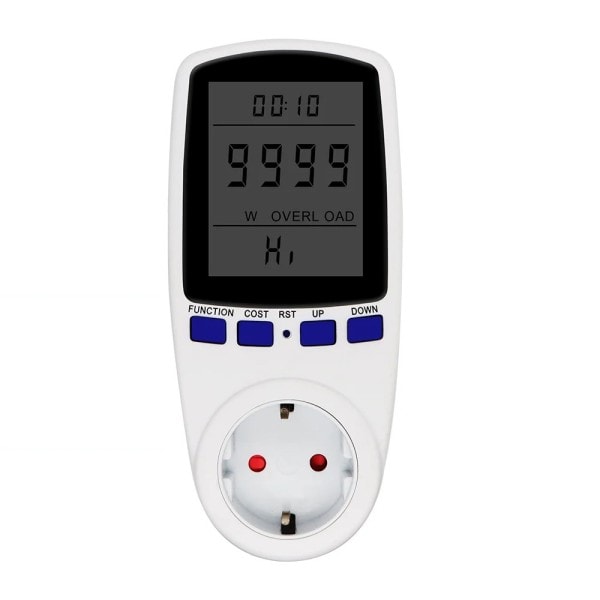Professionell 220V Digital LCD Strömmätare Wattmätare Socket Watt Kwh Energi Mätning Uttag EU kontakt