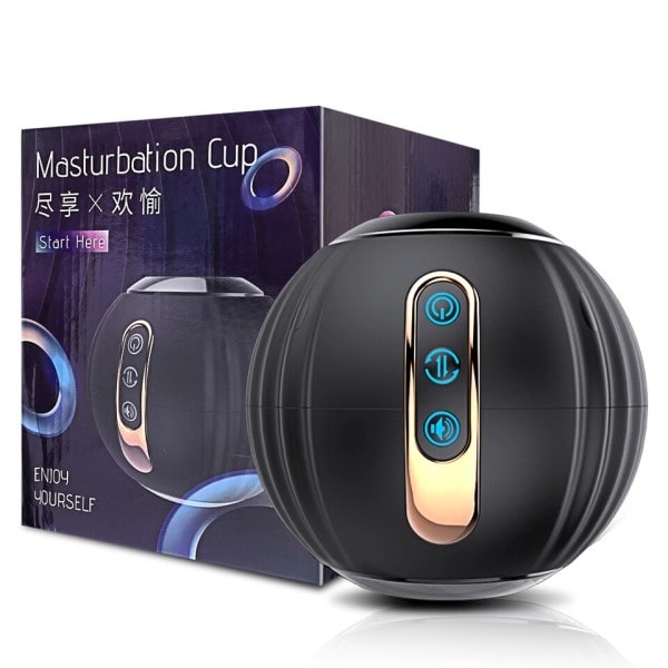 Automatisk Roterende Trusting Hann Onani Teleskopisk Masturbator for Menn