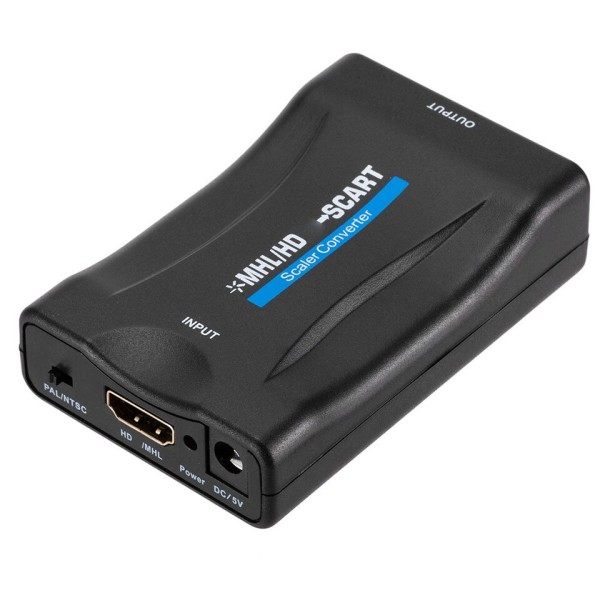 1080P HDMI-kompatibel til SCART Video Opskalering Konverter Audio Adapter til HD TV Plug n Play
