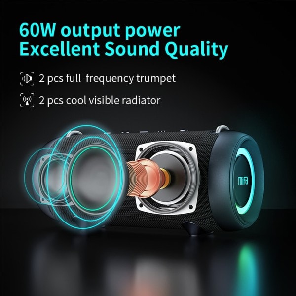 Bluetooth kaiutin 60W lähtö teho Bluetooth kaiutin luokan D vahvistimella