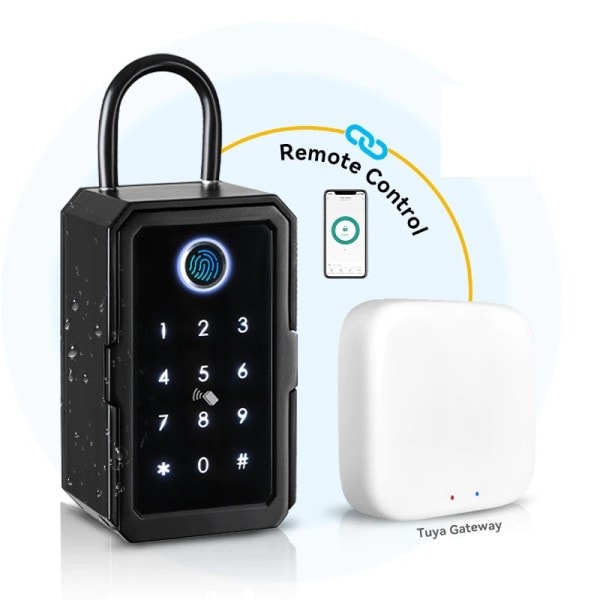 Fingeravtrykk Bluetooth Wifi Digital Nøkkel Boks App Fjernkontroll Tilgang Vegg Montering Kombinasjon Sikkerhet Airbnb Lås boks