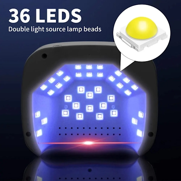Profesjonell Oppladbar Spiker UV LED Lampe Tørketrommel HD Display