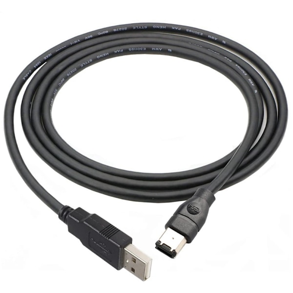 Firewire IEEE 1394 6 Pin Hann til USB 2.0 A Hann Adaptor Konverter Kabel ledning