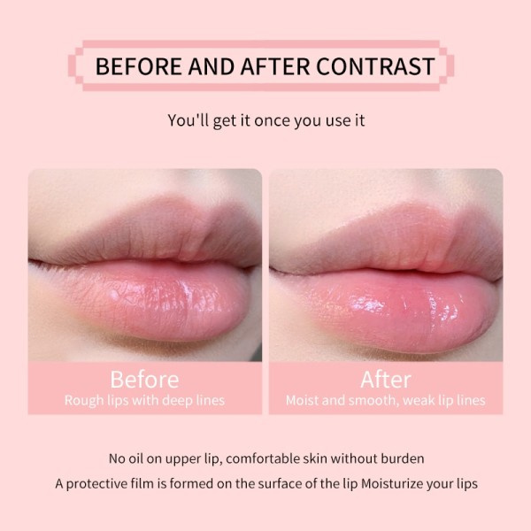 1 stk nat sovende vedligeholdelse fugtgivende læbe gloss blegemiddel creme anti aldring reparation læber maske