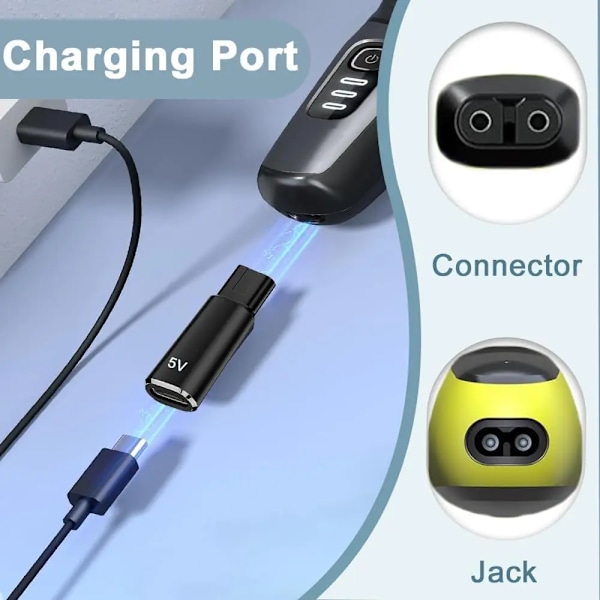 5V Type-C Shaver Adapter Lader Konverter Kompatibel med Philips One Blade
