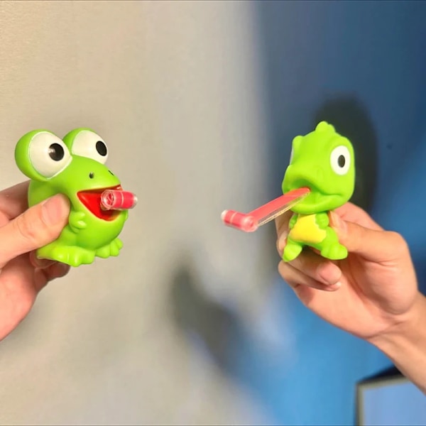 Børn Kreativ Dekompression Fidget Legetøj Knib Frø Dinosaur Sticking Tunge Ud Lempe Stress Legetøj