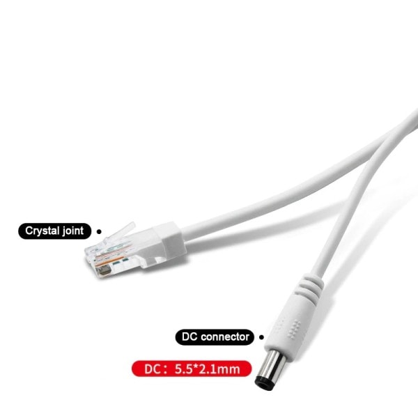 48V til 12V POE Spliter Vandbeskyttelse  Med Video Og Strøm Adapter Kabel Forsyning Modul Injektor