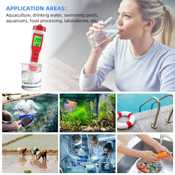 Ny TDS PH Meter PH/TDS/EC/Temperature Meter Digital Water Quality Monitor Tester