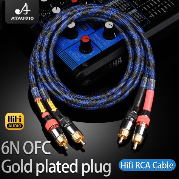 RCA kaapeli laadukas 4N OFC HIFI 2RCA uros uros ääni kaapeli