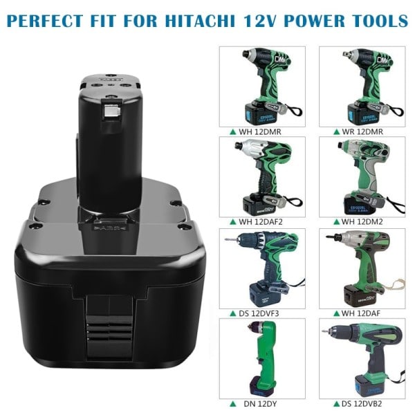 12V 3500mAh udskiftning batteri til Hitachi