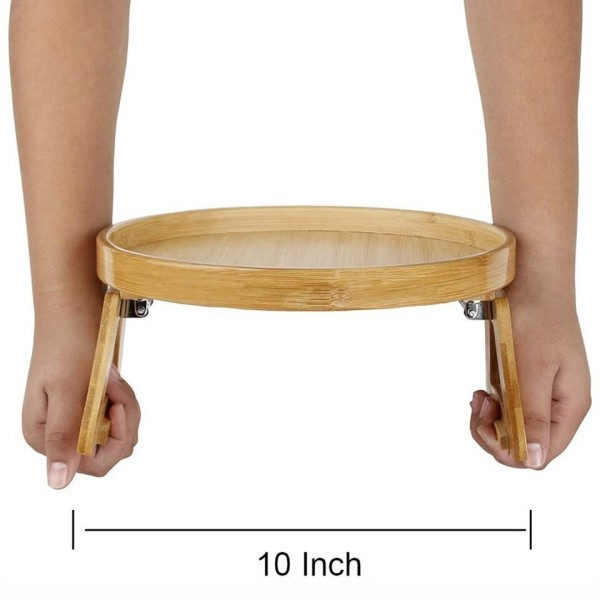 Sofa bakke bord sofa armlæn clip-on bakke naturlig bambus sofa bakke