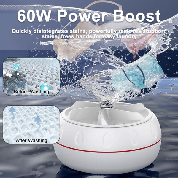 Bærbar Turbo Vaske Maskin Høj Power Mini Ultrasonic Washer