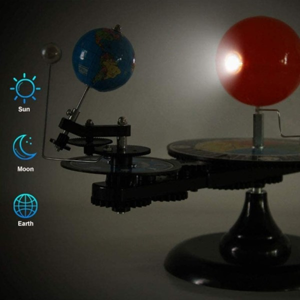 Solar System Model Roterende Solar System Jorden Og Månen Omkring Solen Børn Legetøj