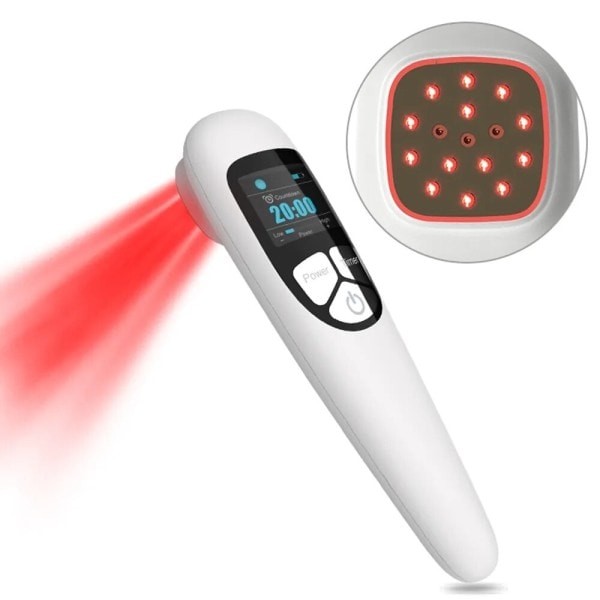 Kall laser rött ljus terapi enhet med display