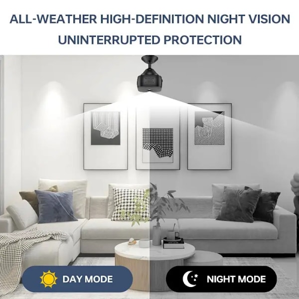 4K Mini Turva Kamera Full Color Night Vision High Definition WiFi näyttö