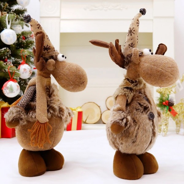 Reinsdyr hjort elg dukker leker jule pynt håndverk gave jule tre hjem rom dekor pynt